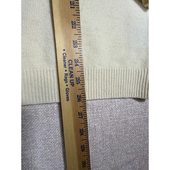 Woolovers Men XL Cream Turtleneck Long Sleeve Pullover Wool Knit Winter Sweater - Picture 6 of 7